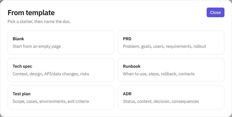 Doc templates